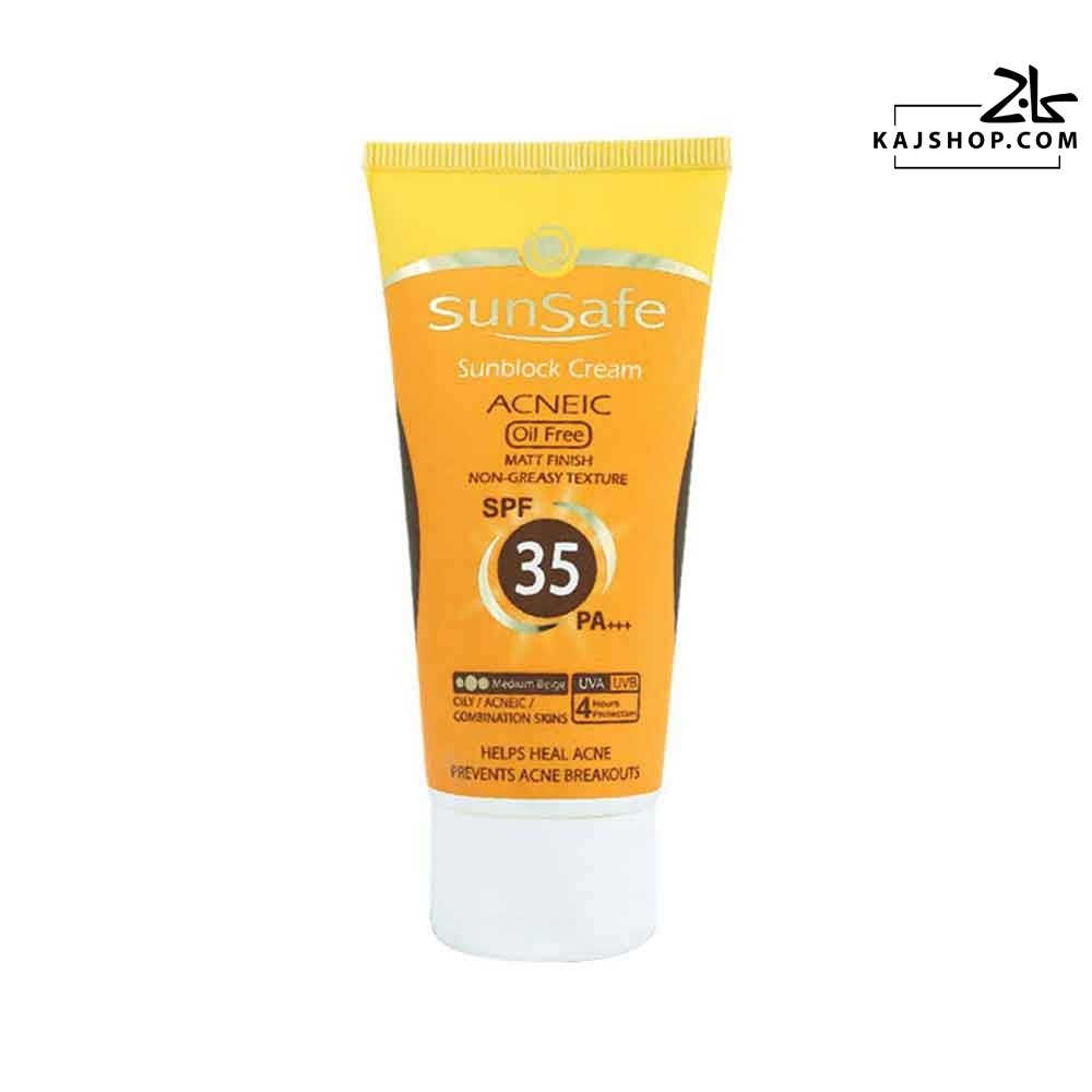 کرم ضد آفتاب رنگی پوست چرب سان سیف SPF35