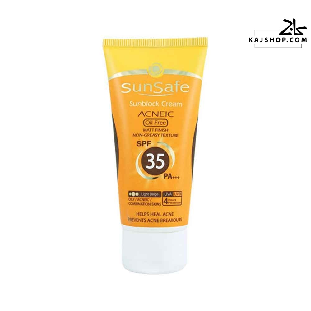 کرم ضد آفتاب رنگی پوست چرب سان سیف SPF35