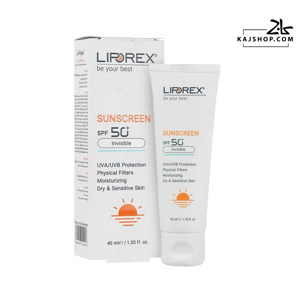 کرم ضد آفتاب بی رنگ پوست خشک و حساس لیپورکس SPF50