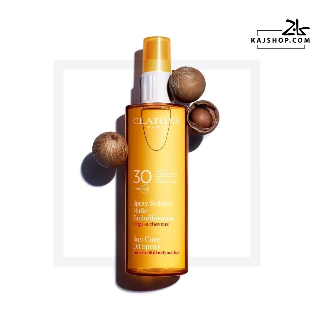 اسپری ضد آفتاب بی رنگ کلارنس SPF15